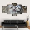 Wolf Pups - Animal 5 Panel Canvas Art Wall Decor