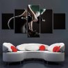 WomenS Dumbbell - Sport 5 Panel Canvas Art Wall Decor