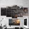 World Of Tanks - Gaming 5 Panel Canvas Art Wall Decor