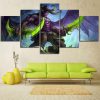 World Of Warcraft Video Game Illidan Stormrage - Gaming 5 Panel Canvas Art Wall Decor