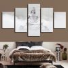 Zen Meditation Sitting - Religion 5 Panel Canvas Art Wall Decor