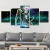 Zodiac - Aquarius #1 - Abstract 5 Panel Canvas Art Wall Decor