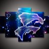 Zodiac - Pisces #1 - Abstract 5 Panel Canvas Art Wall Decor