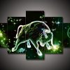 Zodiac - Taurus #1 - Abstract 5 Panel Canvas Art Wall Decor
