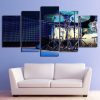 full set of drum in stage - Music 5 Panel Canvas Art Wall Decor