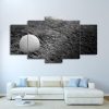 golf ball in grass black and white - Sport 5 Panel Canvas Art Wall Decor